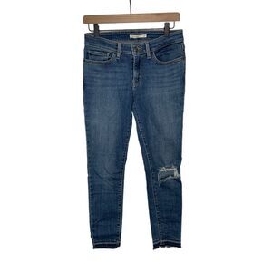 Levi’s 711 Skinny Jeans with Raw Hem